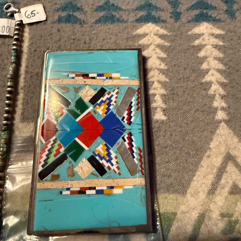 Turquoise Multicolor card holder